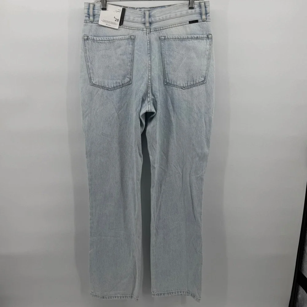 KanCan Jeans Womens 9/28 Light Wash Distressed High‎ Rise Straight Leg Denim - Picture 3 of 11